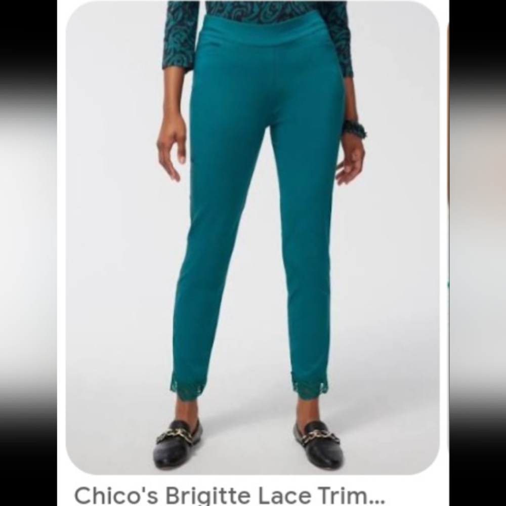 Chico's Brigitte Slim Leg Trim Ankle Pants